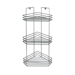 Полка для ванной угловая 3-х ярусная, трапеция 490мм, хром зеркальный , арт. ПТ-3