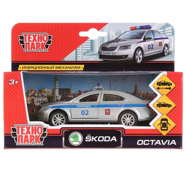 Машина металл "SKODA OCTAVIA Полиция