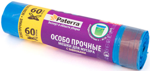 Мешки для мусора PATERRA с завязками 20 шт. 60 л