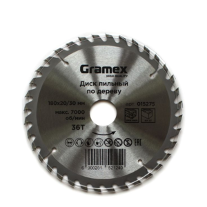 Диск пильный по дереву 180*30/20*36Т GRAMEX (1/50)