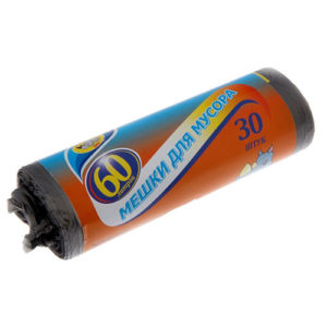 Мешки для мусора 60л (30шт/упак) толщина 8мкм Мульти-Пласт 2000