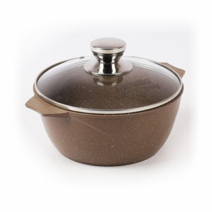 посуда люкс Кастрюля 1л АП Гранит brown, арт. 41806 шт
