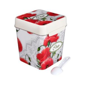 Емкость "Маки" (соль) 1,2л с ложкой (уп.12) М4829 г.Октябрьский