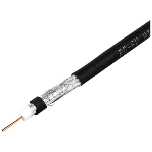 Кабель коаксиальный RG-6U высокого качества CADENA черный (100м)